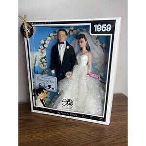 Barbie & Ken 50th Anniversary My Favorite Couple 1959 Wedding Day Doll Set P6750